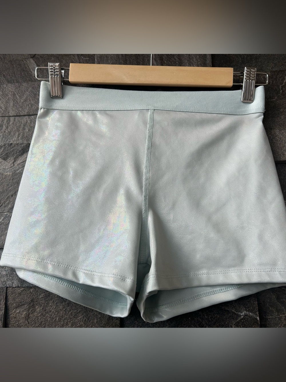 Forever 21 Iridescent Mint Bike Shorts